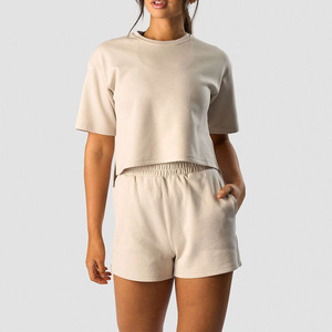 Camiseta Corta Básica Lisa para Mujer, Camiseta con Logotipo Personalizado Estampado, Cuello Redondo, Manga Corta, Corte Ajustado, Estilo Casual - Product Image 5