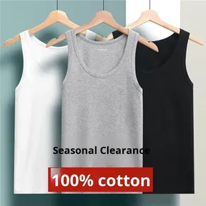 Camiseta sin Mangas para Hombre OEM 2027, Cuello Redondo, Algodón Blanco, Estilo Casual, Transpirable, Tejido de Punto, Color Sólido - Product Image 4