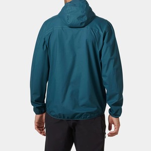 Men's Hooded Solid Color Windproof Polyester/Nylon Casual Windbreaker Jacket Autumn Outdoor Jacket Zipper Closure Regular Fit - Product Image 3