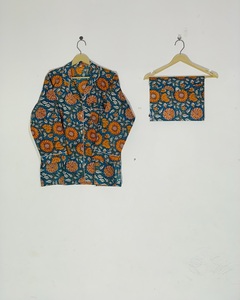 Conjunto de Pijama para Mujer con Estampado Étnico, Personalizado en Rosa, para Piel Sensible, Hecho a Mano con Técnica de Bloqueo, Precio al por Mayor - Product Image 6