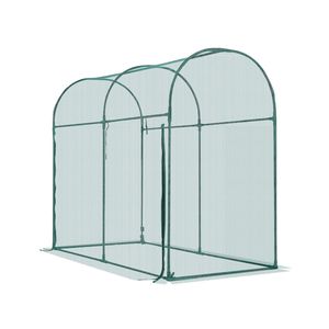 Gabbia per colture alta 5,9 x 2,98 x 4,9 piedi resistente al vento con porta con cerniera, facile da installare, tenda di protezione per piante da giardino esterno con rete - Product Image 4
