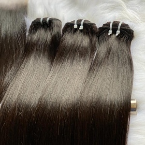 Extensions de cheveux vierges vietnamiens Remy lisses, tissage double trame, cuticules alignées, soyeux et doux pour salon - Product Image 4