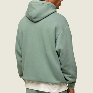 Sweat-shirt en molleton de coton à capuche zippé pour homme, coupe classique, hiver, uni, avec impression numérique personnalisée - Product Image 5