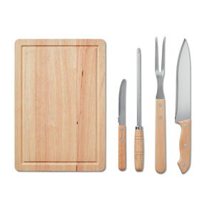 Strumenti per barbecue in acciaio inossidabile personalizzati Set di utensili per griglia in 4 pezzi per barbecue all'aperto - Product Image 1