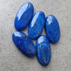 Lapis-lazuli naturel, grand cabochon ovale à dos plat, pierre précieuse calibrée en vrac, disponible en toutes tailles - Product Image 1