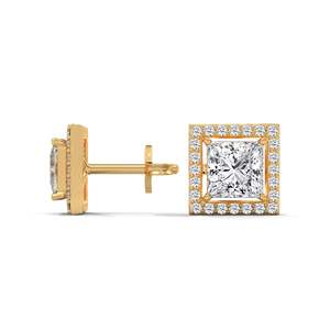 Pendientes Clásicos de Diamantes Naturales con Corte Ovalado en Oro Amarillo para Mujer, Chapados en Oro de 14k-22k, Joyería Certificada para Bodas - Product Image 6