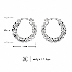 STYLISH INDIAN BOHEMIAN HOOP <b>EARRINGS</b> FOR WOMEN 925 STERLING SILVER PLATED LIGHTWEIGHT FASHION JEWELRY ANNIVERSARY CELEBRATION - Product Image 4