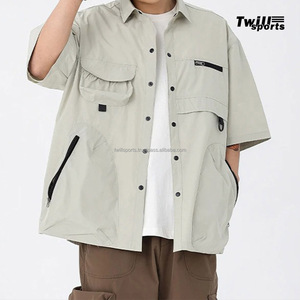 2025 Unisex Heavy Weight Cotton Short Sleeve Polo <b>Shirt</b> High Fashion TWILL Fabric Custom Collar Casual Loose Cargo Design - Product Image 3