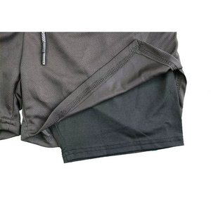 Men's High Street Double <b>Layer</b> Breathable Eco-Friendly Polyester/Mesh Fitness Gym Training Sports Shorts Quick Dry Workout - Product Image 3