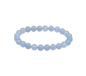 Bracelet élastique en pierre naturelle de chalcédoine de qualité supérieure, fait main, pour femmes et hommes, idéal pour la guérison et le Feng Shui - Grande Vente - Product Image 3