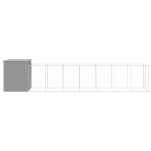 Casa para Perros de Acero Galvanizado Gris Claro, Muebles Elegantes para Mascotas - Product Image 4