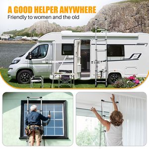 Scala Telescopica Compatta da 2,6 Metri per Soffitta, Camper, Uso Domestico, Portatile con Piedini in Gomma Antiscivolo, Carico Massimo 150 kg - Product Image 3