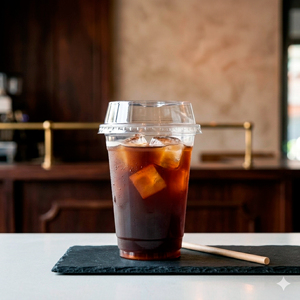 QUANG QUAN Disposable PP <b>Plastic</b> <b>Cups</b> 12/16/24oz Transparent <b>Cups</b> 95mm Lid Beverage Coffee Milk Tea Hot/Cold <b>Drinks</b> - Product Image 1