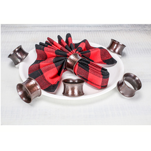 Hot Selling Luxury Napkin Rings Antique <b>Copper</b> Design with Wood Iron Indian Manufacturer for Wedding Parties Dining <b>Table</b> Decor - Product Image 5