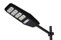 Lampadaire LED extérieur tout-en-un haute luminosité 300W, alimenté par énergie solaire, indice de protection IP68, lumière du jour 6000K, télécommande, éclairage sur poteau