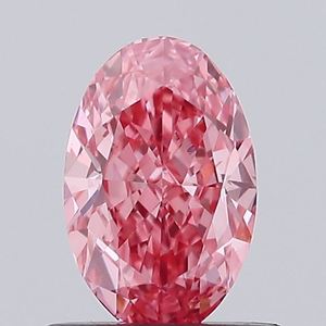 Diamant rose vif fantaisie certifié IGI, cultivé en laboratoire, taille ovale, diamant non monté pour la vente en gros de bijoux fins - Product Image 1