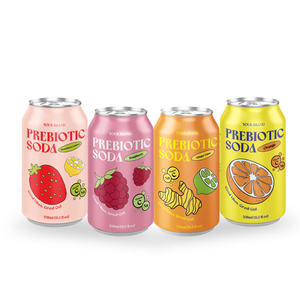 Bebida Carbonatada con Prebióticos de 330 ml, Jugo con Gas de Fresa, Limón, Naranja y Lima, Muestra Gratis, Diseño OEM Disponible, Venta al Por Mayor - Product Image 1