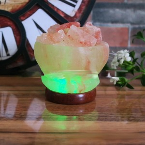 Lampe de sel rose LED de l'Himalaya, 100% pure, couleur rose naturelle, pour chambre et salon, raffinée, solide, emballée en sachet ou en bouteille - Product Image 3