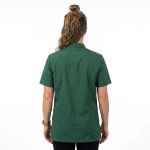 Tablier de toilettage pour animaux imperméable à manches courtes pour femme avec taille ajustable en nylon et coton, col montant écologique - Product Image 2