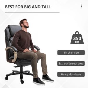 Sedia da Ufficio Direzionale Boss con Schienale Alto in Pelle PU Marrone, Angolo di Inclinazione Regolabile, Imbottitura Spessa - Product Image 6