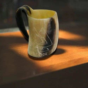 Taza de Café Personalizada, Ecológica, Hecha a Mano, de Color Natural, con Diseño de Cuerno de Animal - Product Image 1