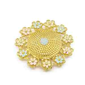 Broches o Pasadores para Saree Chapados en Oro de 14K, 18K, 24K al por Mayor, Broches de Moda, Broches Nupciales Tradicionales Estilo Dubái - Product Image 1