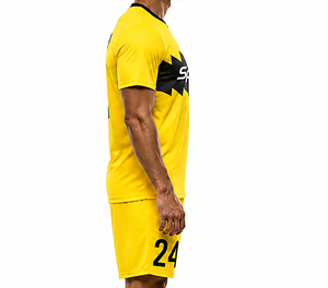 Camiseta de fútbol de secado rápido unisex personalizada, conjunto de uniforme de ropa deportiva sublimada con logotipo de nombre de equipo en blanco para adultos - Product Image 3