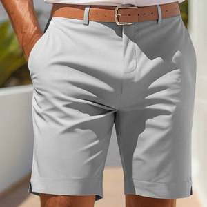 Pantalones Cortos Chino Elásticos para Hombre, Fabricados Directamente en Fábrica, OEM, Corte Ajustado, Frente Plano, de Algodón, Casuales, de Verano, con Bolsillos - Product Image 6