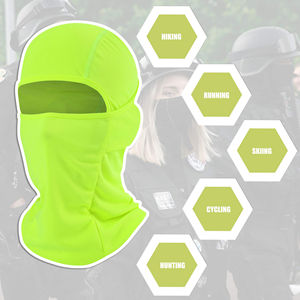 Balaclava unisexe vert néon, couvre-visage intégral, respirant, imperméable, masque de ski pour sports de plein air, polyester/coton, taille adulte 54-56 cm - Product Image 2