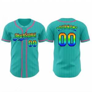 Custom Button Baseball Jersey Personalized Sports Uniform Men Plus Sizes Breathable Quick Dry Eco-Friendly Windproof Front - Product Image 6