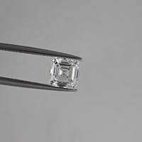 Anillo y Pendientes con Diamante Cultivado en Laboratorio, Corte Asscher, Excelente Color E, Claridad VS2, Diamante Suelto, Certificado IGI N.N. Exportaciones en Oferta