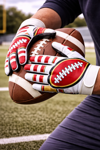 Custom Sticky Grip American Football <b>Gloves</b> Adjustable Velcro Strap Adult Unisex Training Sports <b>Gloves</b> - Product Image 3