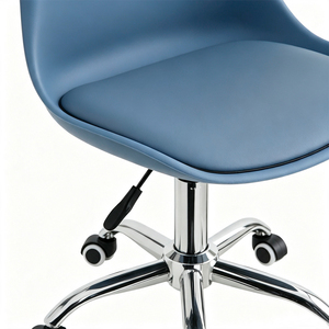 Modern Adjustable Height Swivel Office Chair, PP Shell with PU Cushion, Metal Base Rolling <b>Computer</b> <b>Desk</b> Chair - Product Image 3