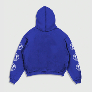 Custom Y2K Hoodie Oversized Streetwear Men Women Acid Wash Fleece Pullover High Quality - Product Image 2