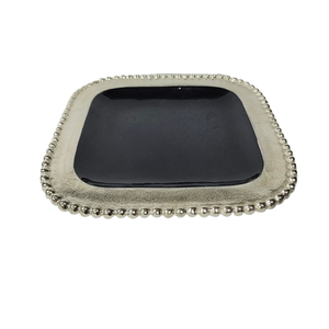 Plateau de service en aluminium fantaisie pour comptoir de cuisine et table à manger, plateau décoratif pour assiette de présentation dorée - Product Image 4