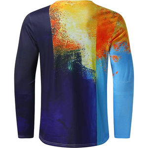 Camiseta Tie Dye Antibacteriana 100% Algodón para Hombre, Manga Larga, Corte Holgado, Venta al Por Mayor - Product Image 2