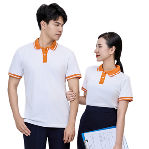 Men's Knitted Casual Shirt White <b>Orange</b> Wrinkle Resistant TC 60 Cotton 40 Polyester FMF Vietnam - Product Image 1