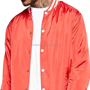 High Quality Satin Bomber Varsity <b>Jacket</b> <b>Men</b> Women Plus Size Custom Logo Hooded Collar <b>Light</b> Winter Work Single Fabric Package - Product Image 5