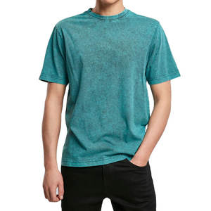 เสื้อยืดทรงหลวมพิมพ์โลโก้ตามสั่งขายดี ล้างสีแบบแอซิดวอช ดีไซน์ใหม่ล่าสุด ระบายอากาศได้ดี ผลิตจากผ้าฝ้าย 100% สำหรับผู้ชาย - Product Image 1