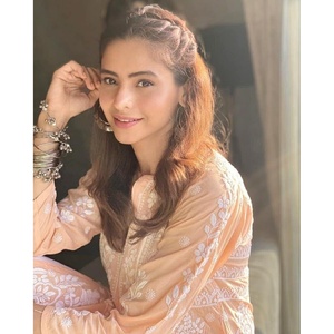 Hilo de bordado de rayón atractivo trabajo KURTI con Palazzo melocotón - Product Image 2