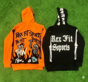 เสื้อฮู้ดซิปแบบครอปทรงบ็อกซี่ พิมพ์ลาย DTG สตรีทแวร์ สำหรับผู้ชาย ผ้าฝ้าย 100% 420 GSM รับทำโลโก้ตามสั่ง - Product Image 6