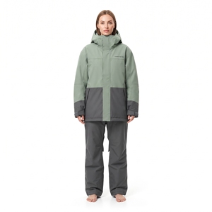 Conjunto de Chaqueta y Pantalones de Esquí Impermeables para Mujer, con Capucha, Diseño Color Block, Aislamiento Sintético, Ropa de Invierno para Exteriores - Product Image 1