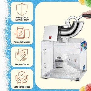 Machine à glace pilée - Machine à glace pilée en acrylique capable de broyer jusqu'à 500 lb de glace par heure pour les fêtes et les événements - Product Image 3