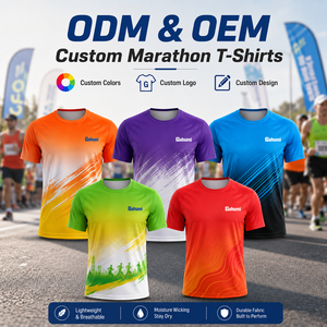 Camiseta Deportiva Personalizada para Maratón, de Secado Rápido y Transpirable, con Estampado, Manga Corta, para Eventos Deportivos en Equipo - Product Image 1