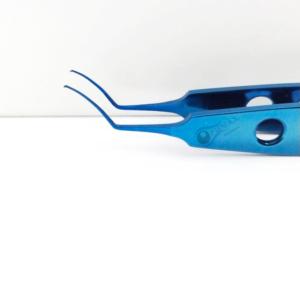 Pinzas de Capsulorrexis Utrata, Puntas de Cistotomo de 11 mm, Mandíbulas Curvas, Mango Plano, Titanio, Certificado CE - Product Image 2