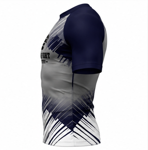 Ensemble Rash Guard Extensible à Manches Courtes pour Homme Adulte MMA BJJ Grappling Respirant Séchage Rapide Léger Spandex/Polyester - Product Image 4