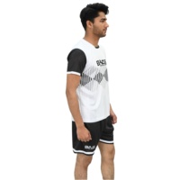 Maillots de football unisexes en polyester respirant de qualité supérieure, ensembles d'uniformes, vêtements de football personnalisés, col en V, manches courtes, antibactériens, séchage rapide