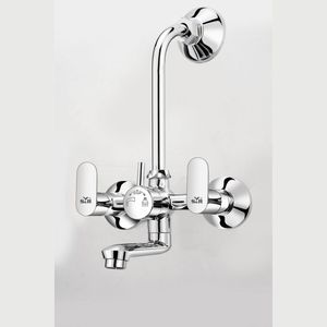 Premium Brass 2-in-1 Wall Mixer with L-Bend for Overhead <b>Shower</b> and <b>Hand</b> <b>Shower</b> Heavy Duty Bathroom Plumbing Fitting - Product Image 1