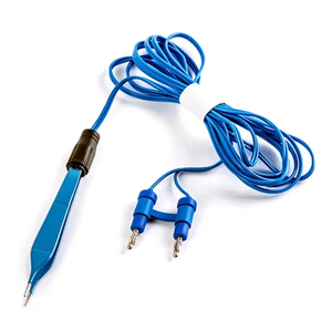 Pinzas bipolares manuales Ariston de 20 cm, tipo bayoneta, de acero inoxidable, juego de instrumentos, pinzas bipolares tipo bayoneta azules en venta - Product Image 1