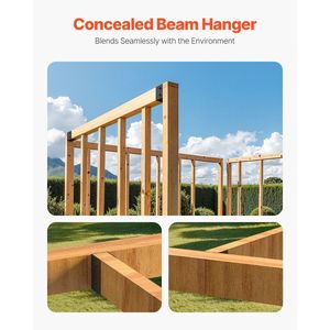 Supporti per Travi in Acciaio da Esterno 2x4 Pollici, Staffe a Flangia Nascosta con Viti 1.93 X 3.62, Supporto per Travi Nascosto - Product Image 6